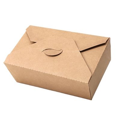 일회용 식료품 과일 샐러드 튀긴 닭 점심 Kraft 종이 상자