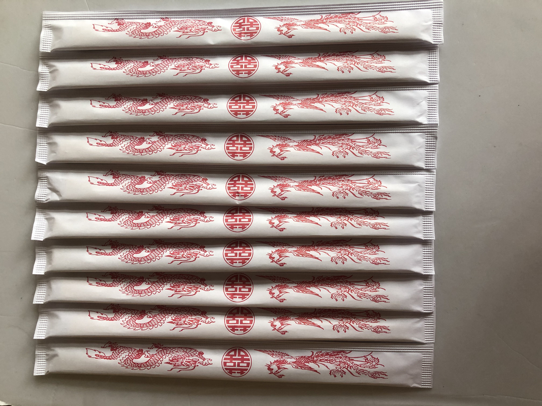 표준 규격 논문과  21CM -24CM TENSOGE 디스포스시러블 대나무 젓가락은 중국 음식을 위해 감쌌습니다