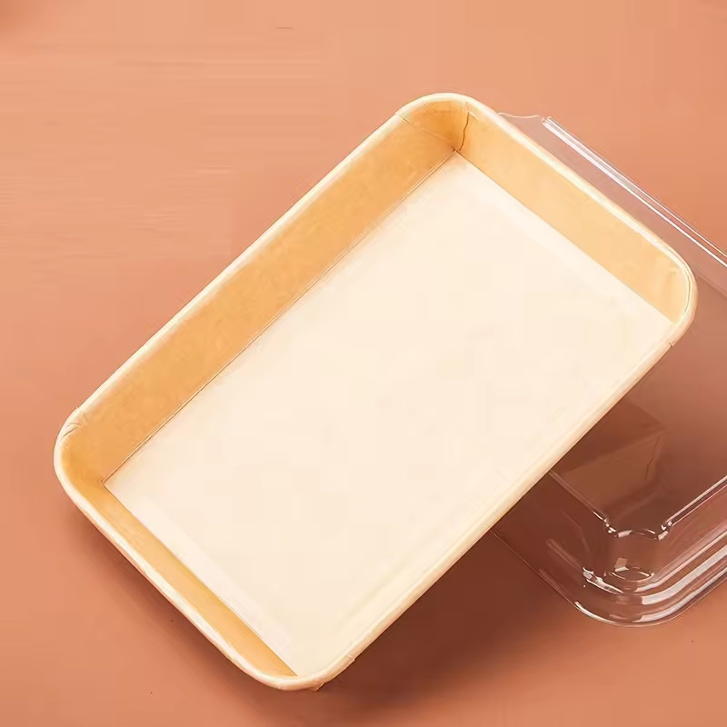 분해 가능한 수시 트레이 뚜?? 이 있는 재활용 종이 수시 용기 케이크 용기