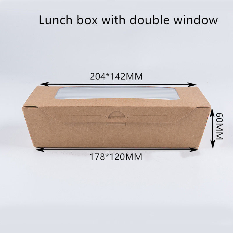 PET 윈도우와 1200 밀리람베르트 337 380 400gsm 크라프트 지 도시락