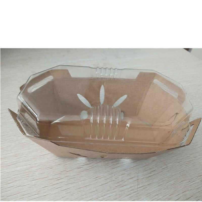 PET Lid와 재활용할 수 있는 350gsm 크라프트 지 과일 트레이