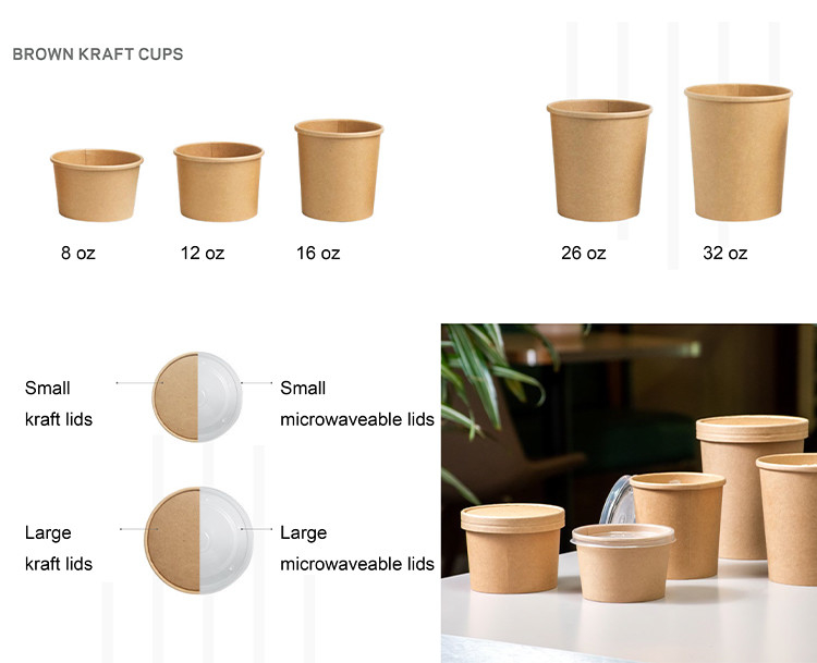 Eco 친절한 생물 분해성은 식품 포장을 위한 상자 360-2000ml 크기를 나릅니다